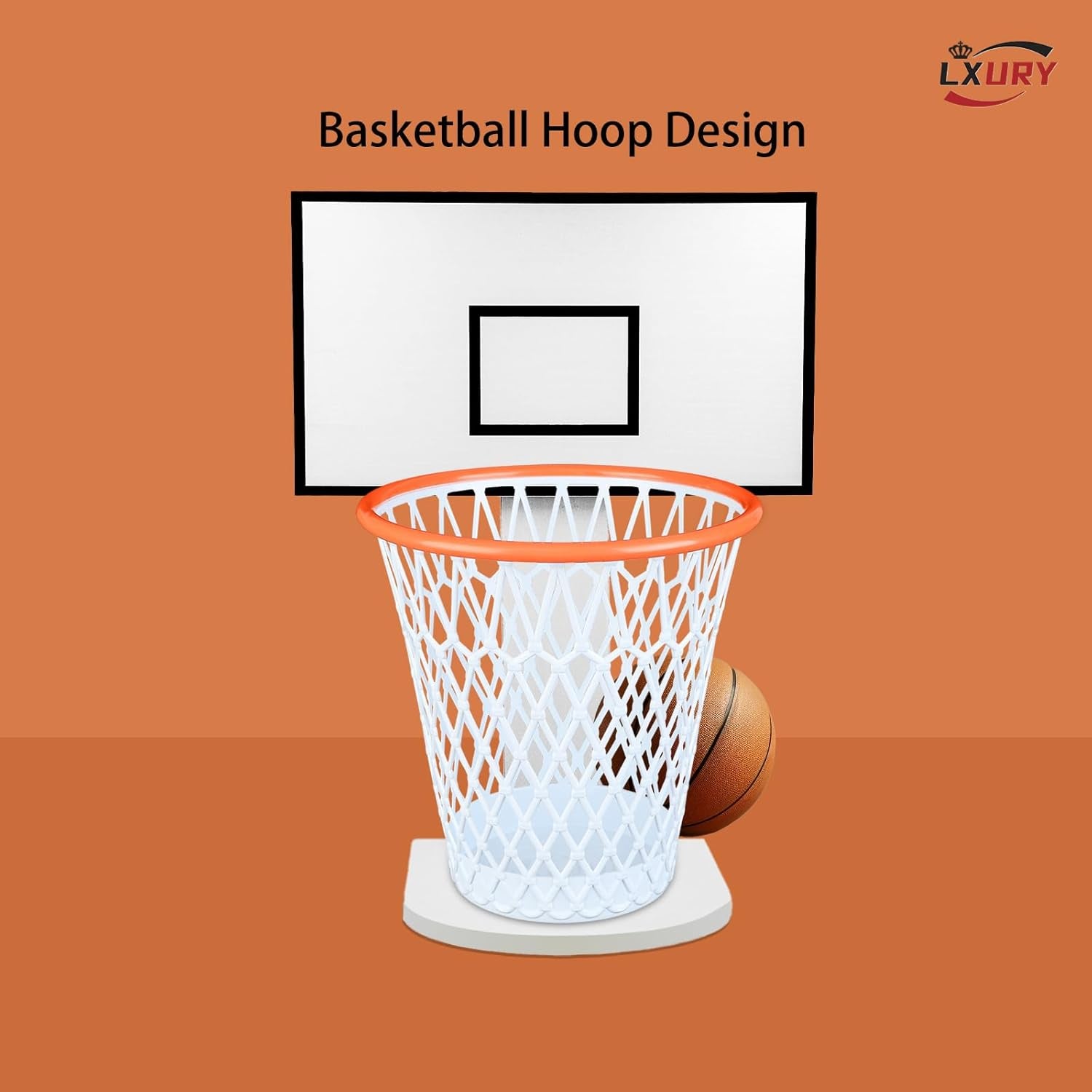 Trash Can Basketball Hoop,Basketball Net Trash Can,Waste Basket,Basketball Gift,Basketball Trash Can Holder for Home,Bedroom,Office,Gym (Including 1Pc Basketball Trash Can),Wood Backboard