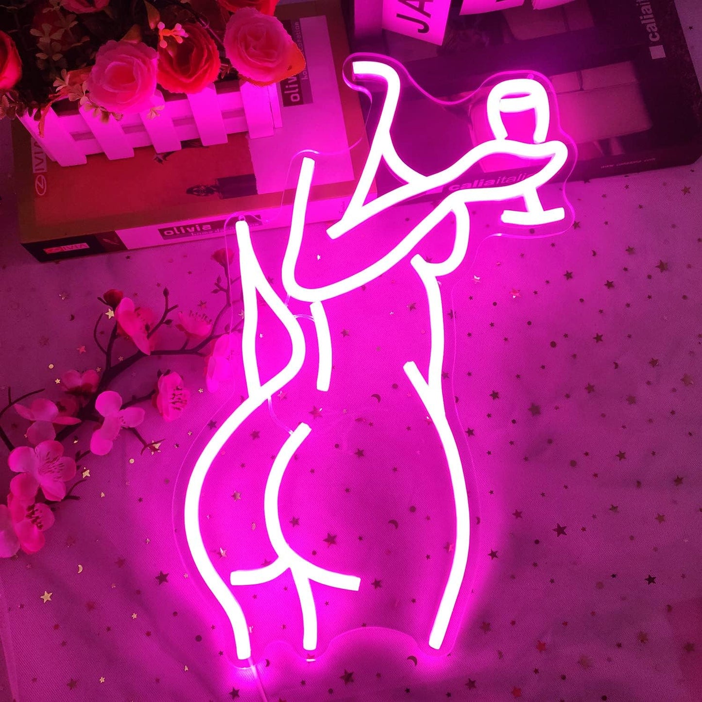 Lady Back Neon Sign Dimmable Led Lady Neon Sign Neon Woman Neon Light Sexy Lady Neon Signs for Bedroom Man Cave Bar Party Art Decor Gifts