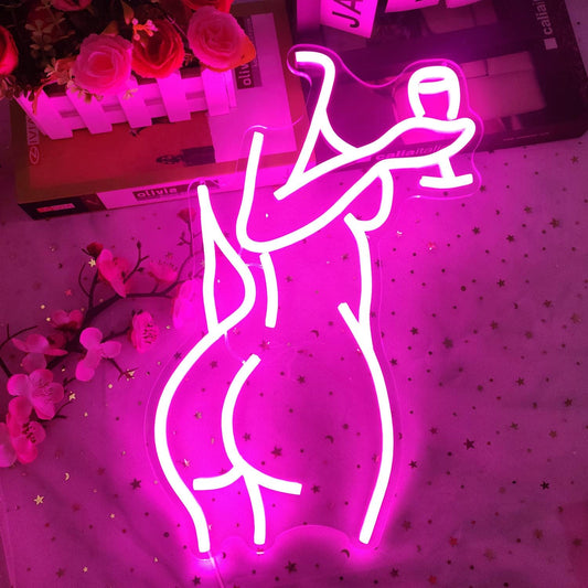 Lady Back Neon Sign Dimmable Led Lady Neon Sign Neon Woman Neon Light Sexy Lady Neon Signs for Bedroom Man Cave Bar Party Art Decor Gifts