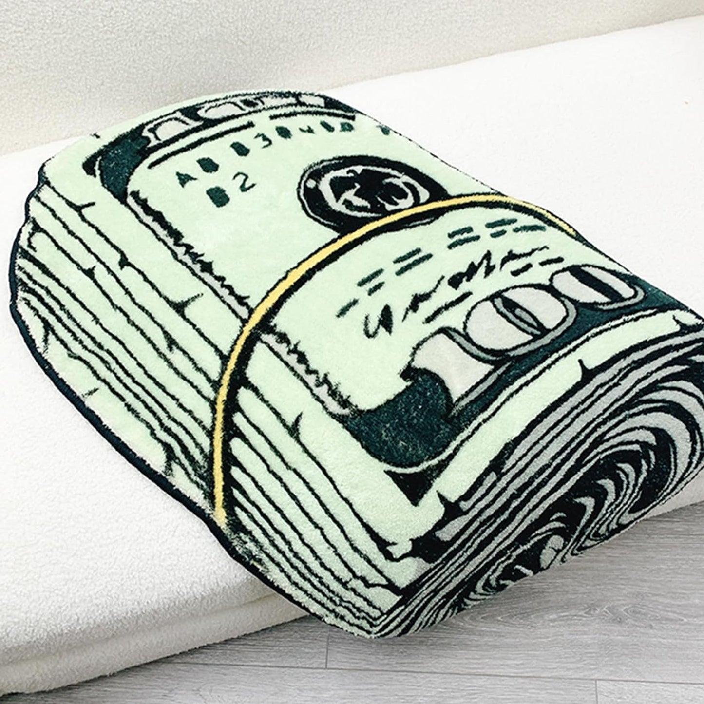 Money Rug, 100 Dollar Bill Rug, 20X32 Inch Money Creative Funky Rug, Fun Bath Mat, Suitable for Bathroom, Bedroom, Living Room, Front Door, Home Decor Door Mat