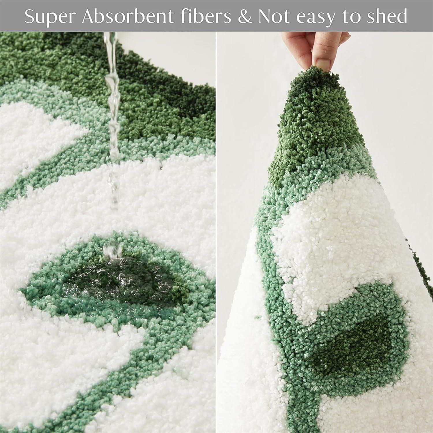 Green Cute Funky Bathroom Rugs Non Slip Washable, Shaggy Soft Absorbent Funny Cool Unique 2X3 Accent Throw Carpet Small Area Rugs for Bedroom Bathroom Dorm Kitchen Rude Swear Words Rug