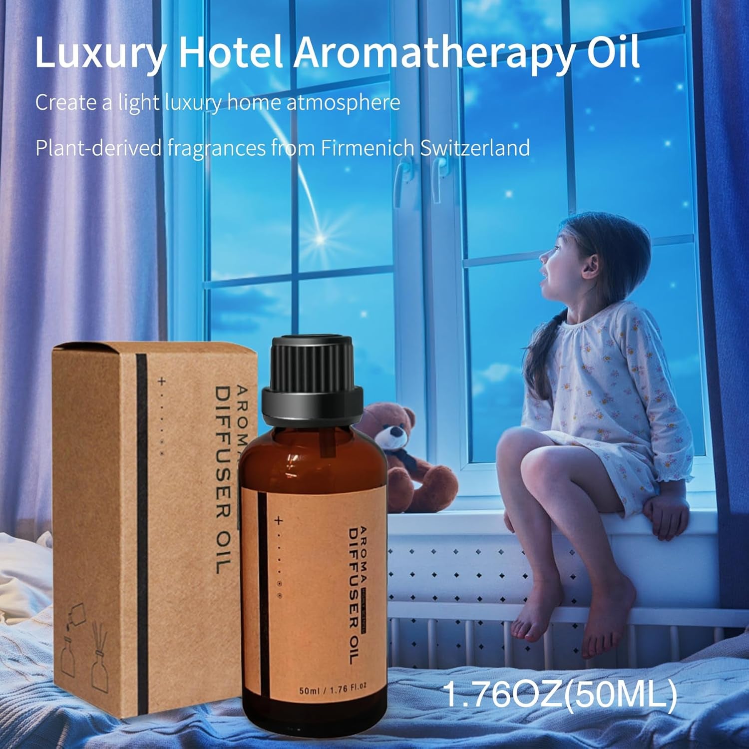 Aromatherapy Essential Oil Diffuser 360Ml,Volcano Diffuser/Humidifier, 2Mist Mosdes : Flame and Volcano, Included 50ML Hotel Collection Essential Oil for Home, Bedroom,Large Room