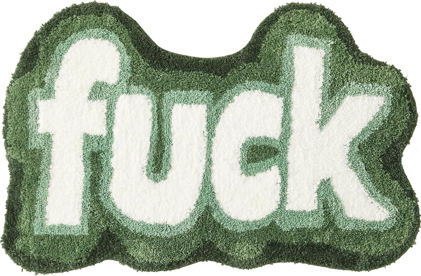 Green Cute Funky Bathroom Rugs Non Slip Washable, Shaggy Soft Absorbent Funny Cool Unique 2X3 Accent Throw Carpet Small Area Rugs for Bedroom Bathroom Dorm Kitchen Rude Swear Words Rug