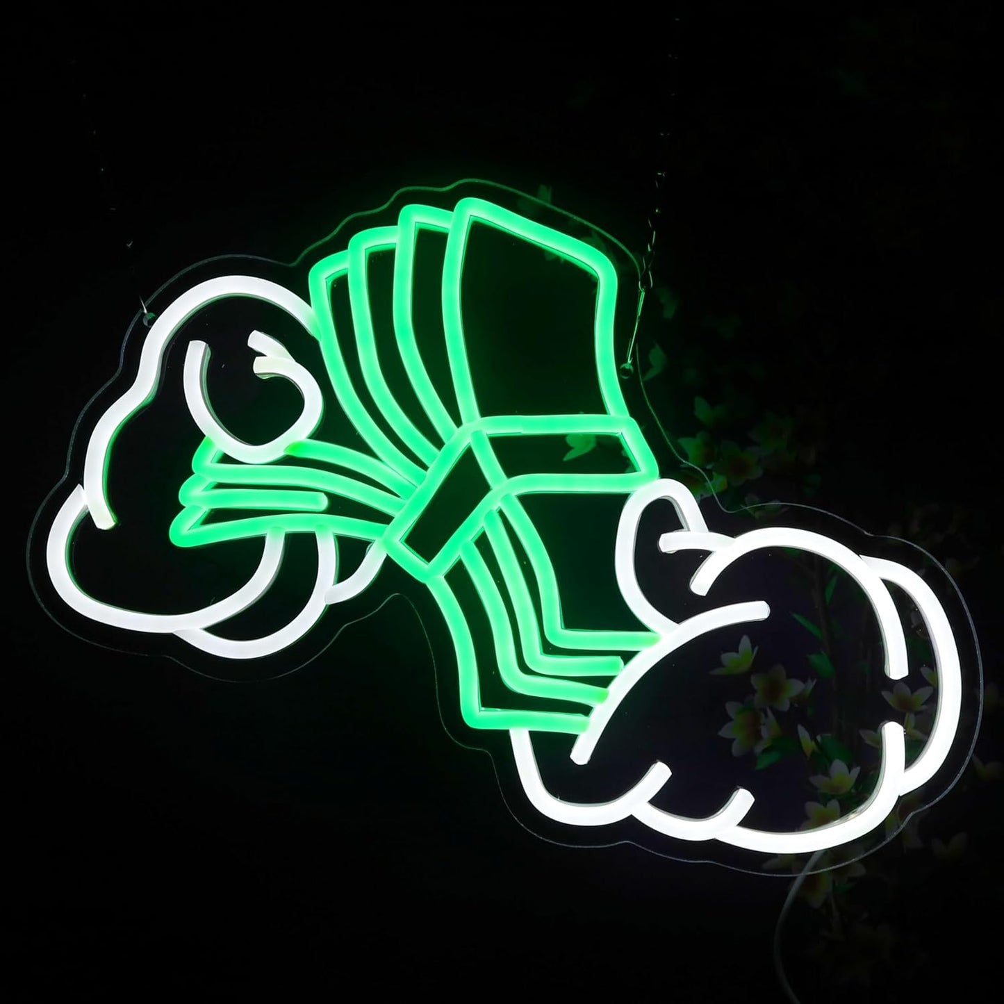 Money Neon Sign Dollarled Neon Light Dimmable Wall Decoration Gift Suitable for Bar Game Room Man Cave Background Decoration 17.2 * 11.2 Inch