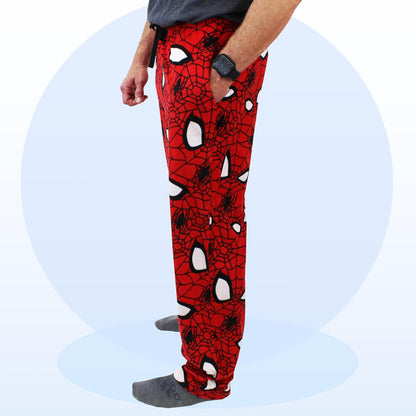 Spider-Man Mens Plush Fleece Lounge Pajama Pants