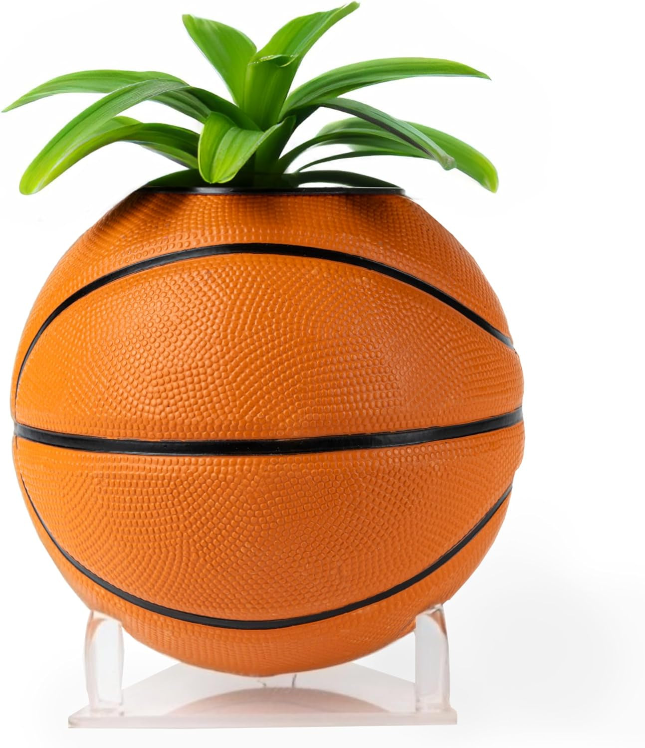 Basketball Planter Set - Basketball Decor with Sneakerhead Hypebeast Room Decor and a Splash of Hypebeast Decor. Funky Plant Pots for Basketball Room Decor Y2K (Orange)