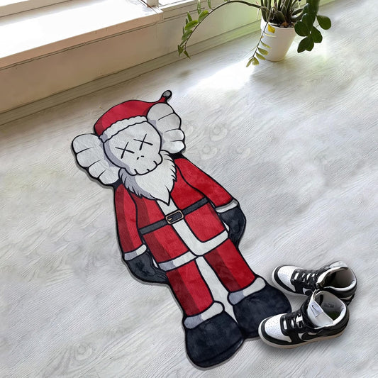 Christmas Rug for Xmas Sneaker Ka-Ws Rug Hypebeast Room Decor Ultra Soft Unique Street Art Carpet Sneakerhead Shaped Mat Gift for Hypebeast Lover (2.5X5.2 Ft.)