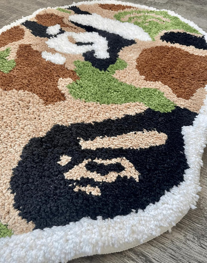 Bape Rug - Handmade & Premium- 28In W * 20In L (70 * 50Cm) - Hypebeast Rug - Hypebeast Rug Decor - Living Room, Bedroom, Children Room, Door Mat - a Bathing APE Rug (Blue Camo) (Camo)