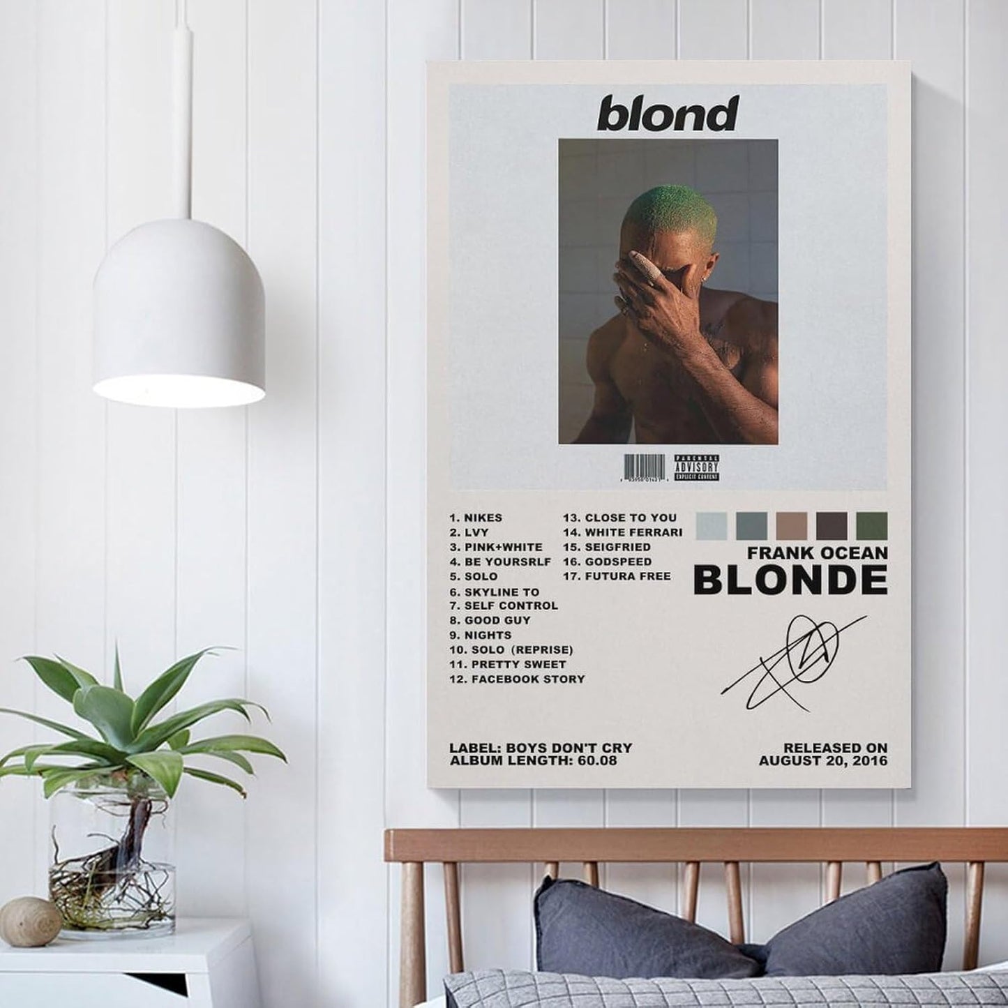 Frank Ocean Posters Blonde Poster Print Poster Home Bathroom Bedroom Office Living Room Decor Canvas Poster Unframe:12X18Inch(30X45Cm)