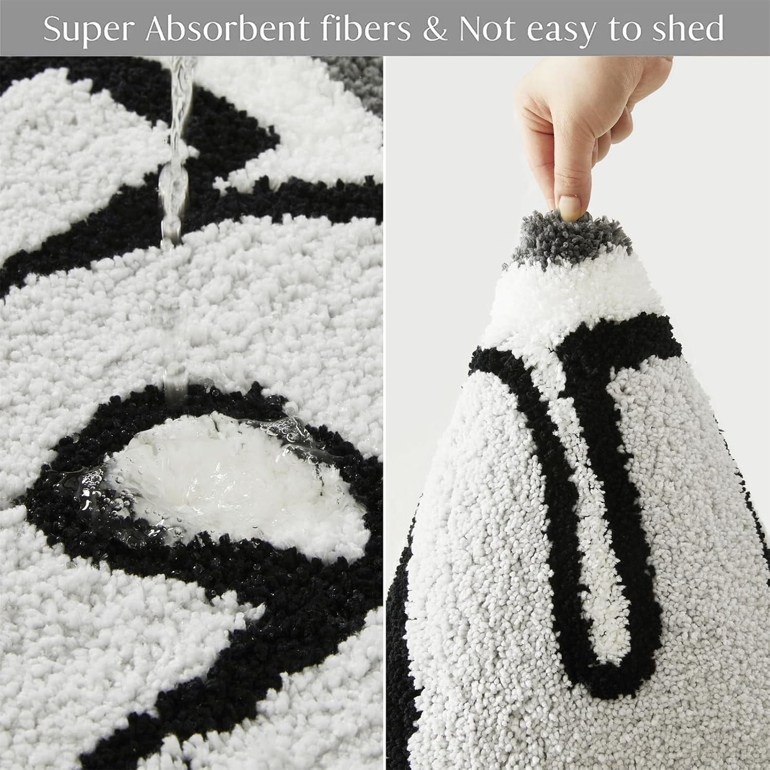 Funny Cute 2X3 Rugs for Bedroom Bathroom Dorm Kitchen Non Slip Machine Washable, Black White Gray Swear Words Funny Funky Cool Small Area Rug Fluffy Shaggy Bedside Accent Rug