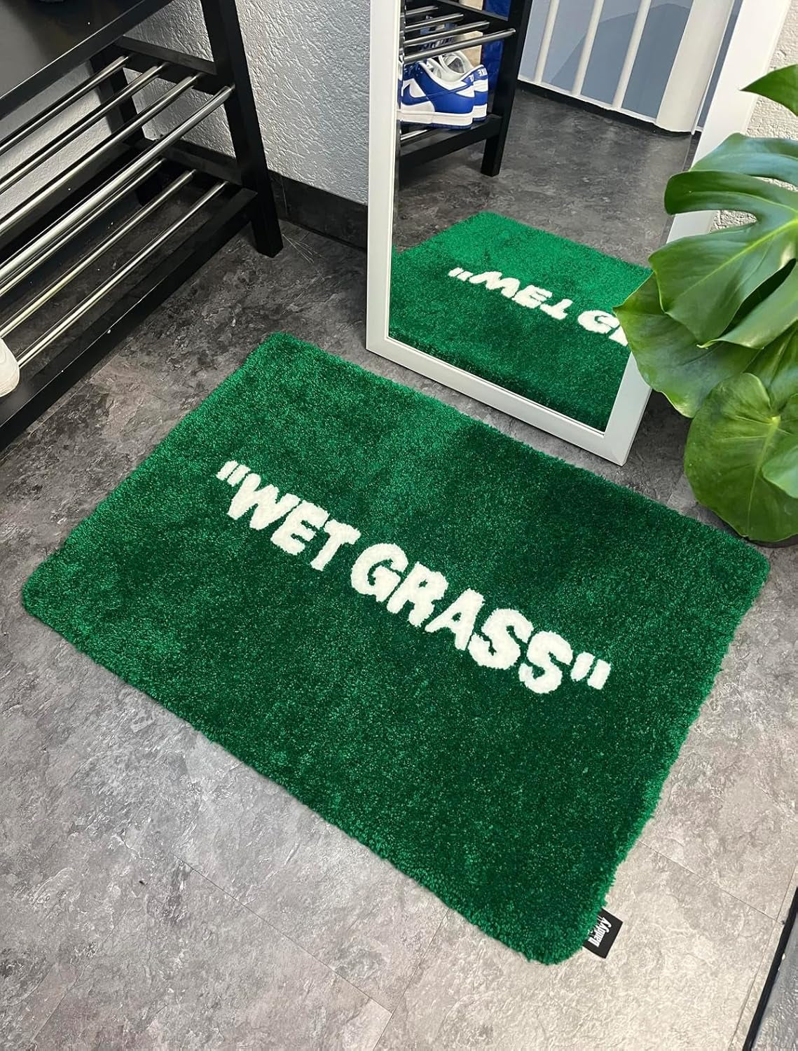 Wet Grass Rug - Tufted Hypebeast Rug - Handmade & Premium - 32 * 20In (80 * 50Cm) - Hypebeast Room Decor - off White Rug - Aesthetic Bape Rug -  Rug