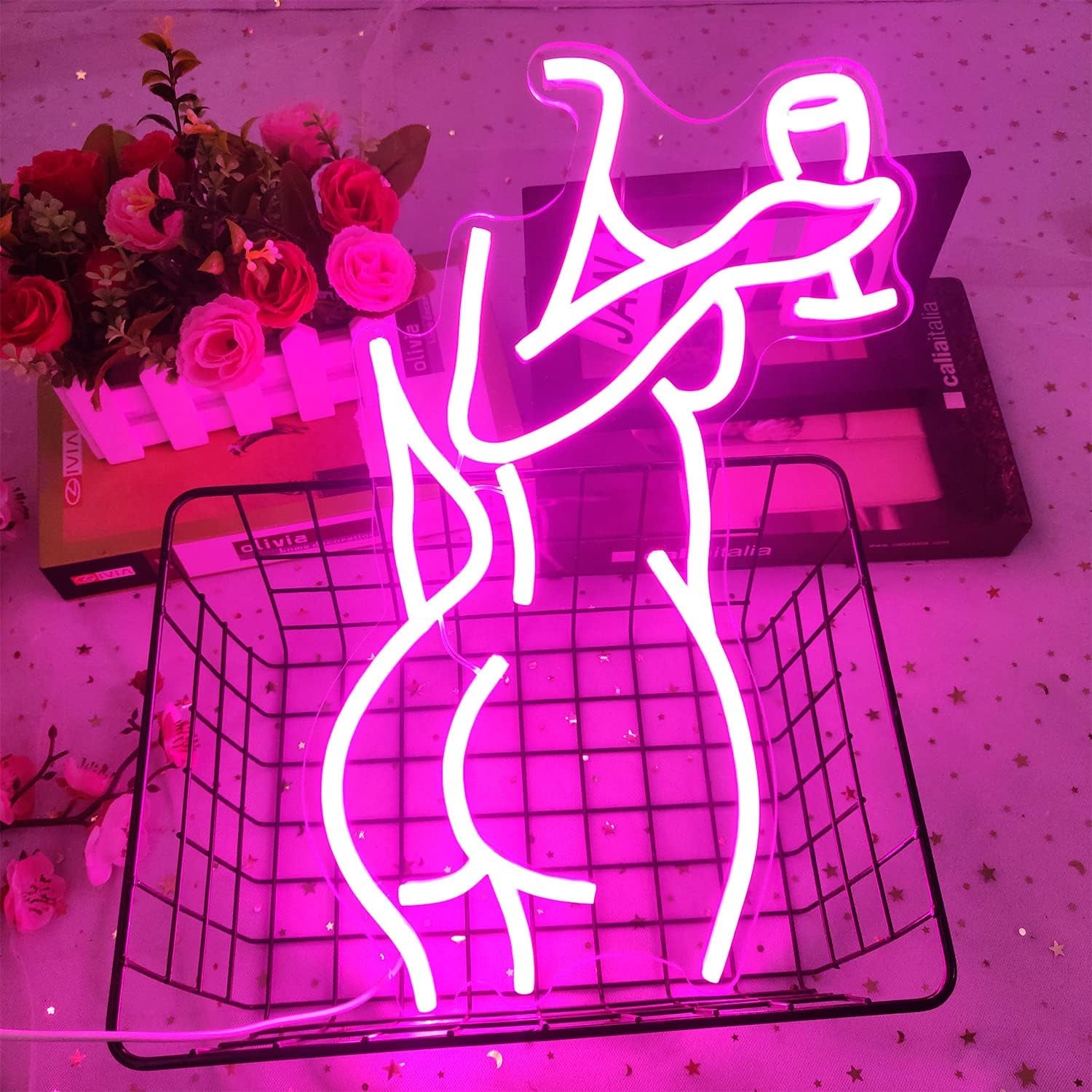 Lady Back Neon Sign Dimmable Led Lady Neon Sign Neon Woman Neon Light Sexy Lady Neon Signs for Bedroom Man Cave Bar Party Art Decor Gifts