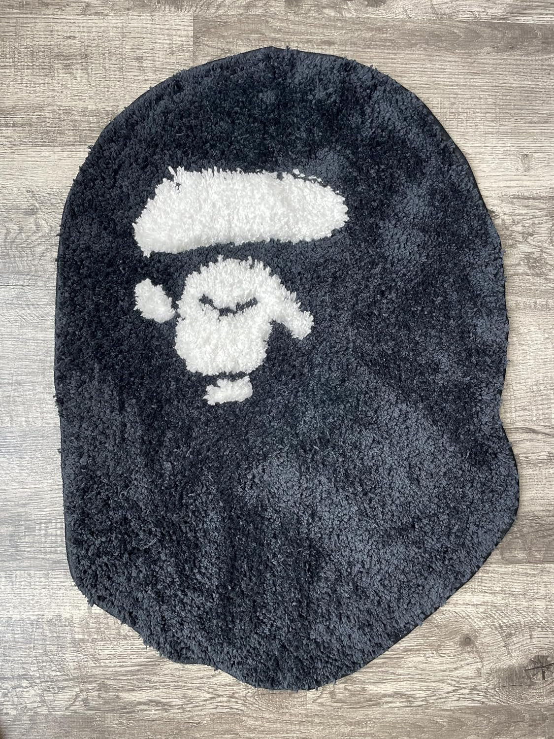 Bape Rug - Handmade & Premium- 28In W * 20In L (70 * 50Cm) - Hypebeast Rug - Hypebeast Rug Decor - Living Room, Bedroom, Children Room, Door Mat - a Bathing APE Rug (Blue Camo) (Gorilla)