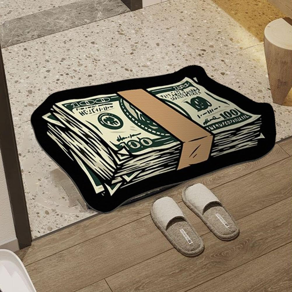 100 Dollar Bill Rug Art Money Carpet Cozy Soft Bedroom Carpets Living Mat Decoration Bathroom Be Absorbent Rug Rugs Room Door Mat