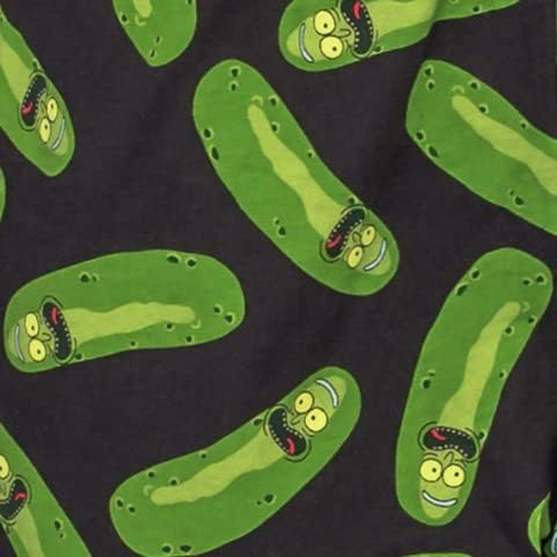 Rick and Morty Pickle Rick Black and Green Lounge Pants