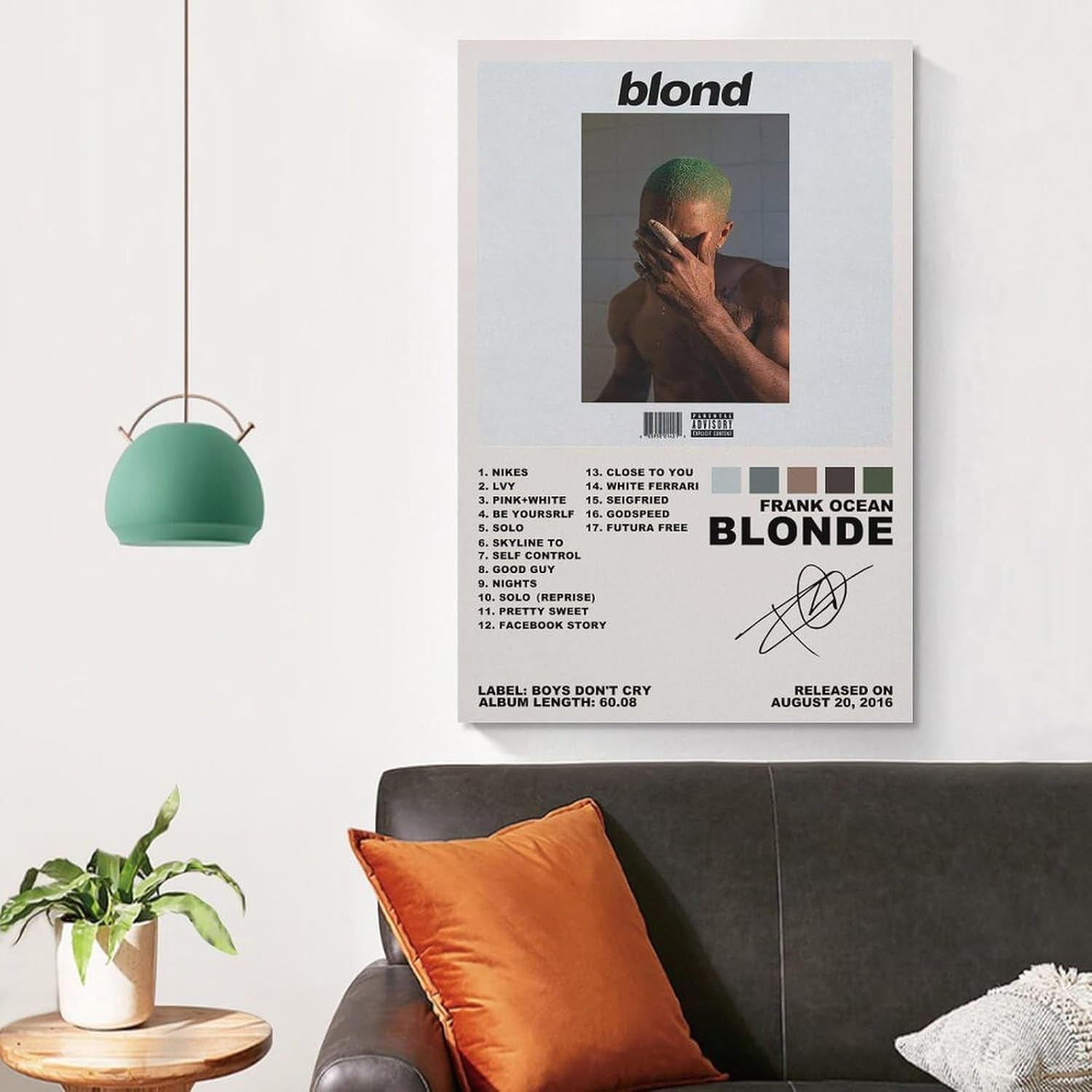 Frank Ocean Posters Blonde Poster Print Poster Home Bathroom Bedroom Office Living Room Decor Canvas Poster Unframe:12X18Inch(30X45Cm)