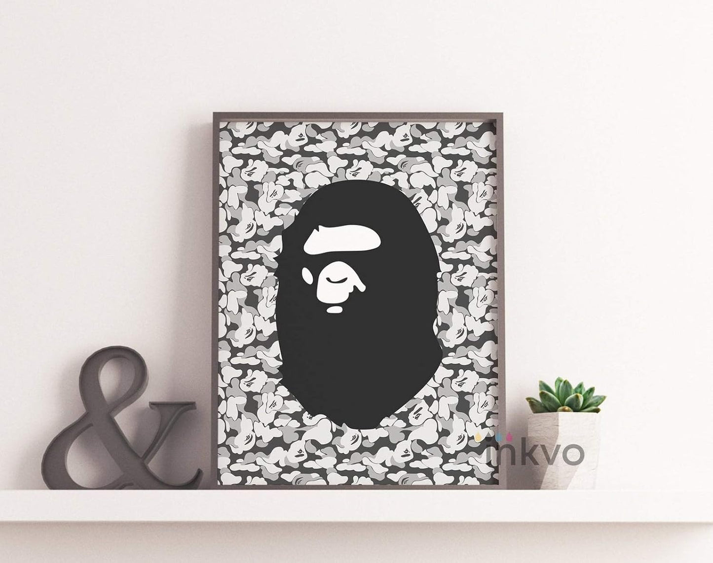 BAPE Poster, a Bathing Ape Poster, Blonde, Aesthetic Room Wall Decor, Supreme Quality, Not Framed, 11 by 17 Inches, Premium Silk Art Print