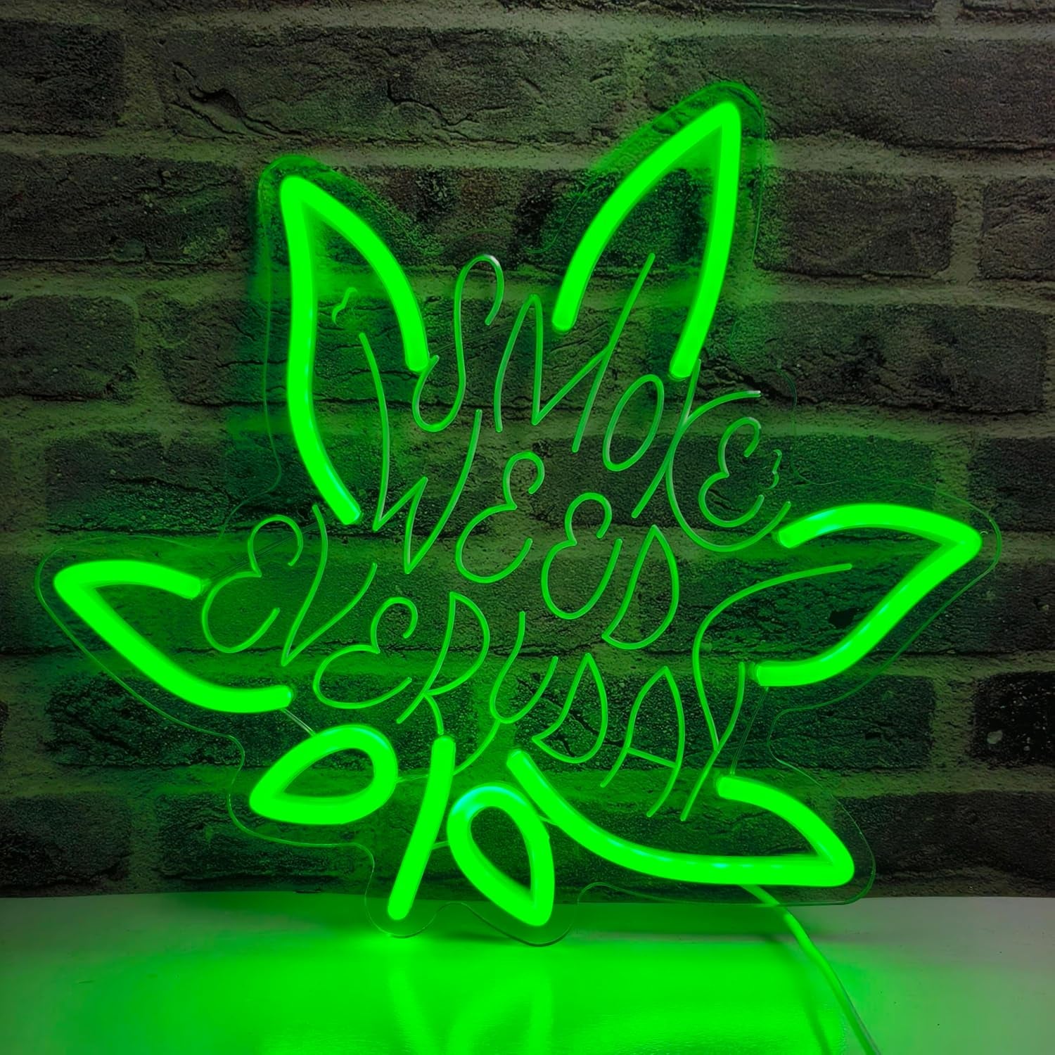 Green Leaf Neon Sign Leaf LED Neon Signs Lights USB Powered Dimmable Leaf LED Neon Light up Signs for Home Bedroom Bar Pub Game Room Wall Decor Birthday Gift