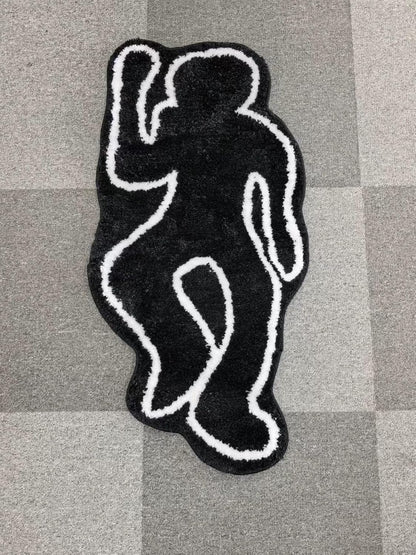 Dead Body Retro Funny Ultra Soft Anti-Slip Floor Door Mat Rug