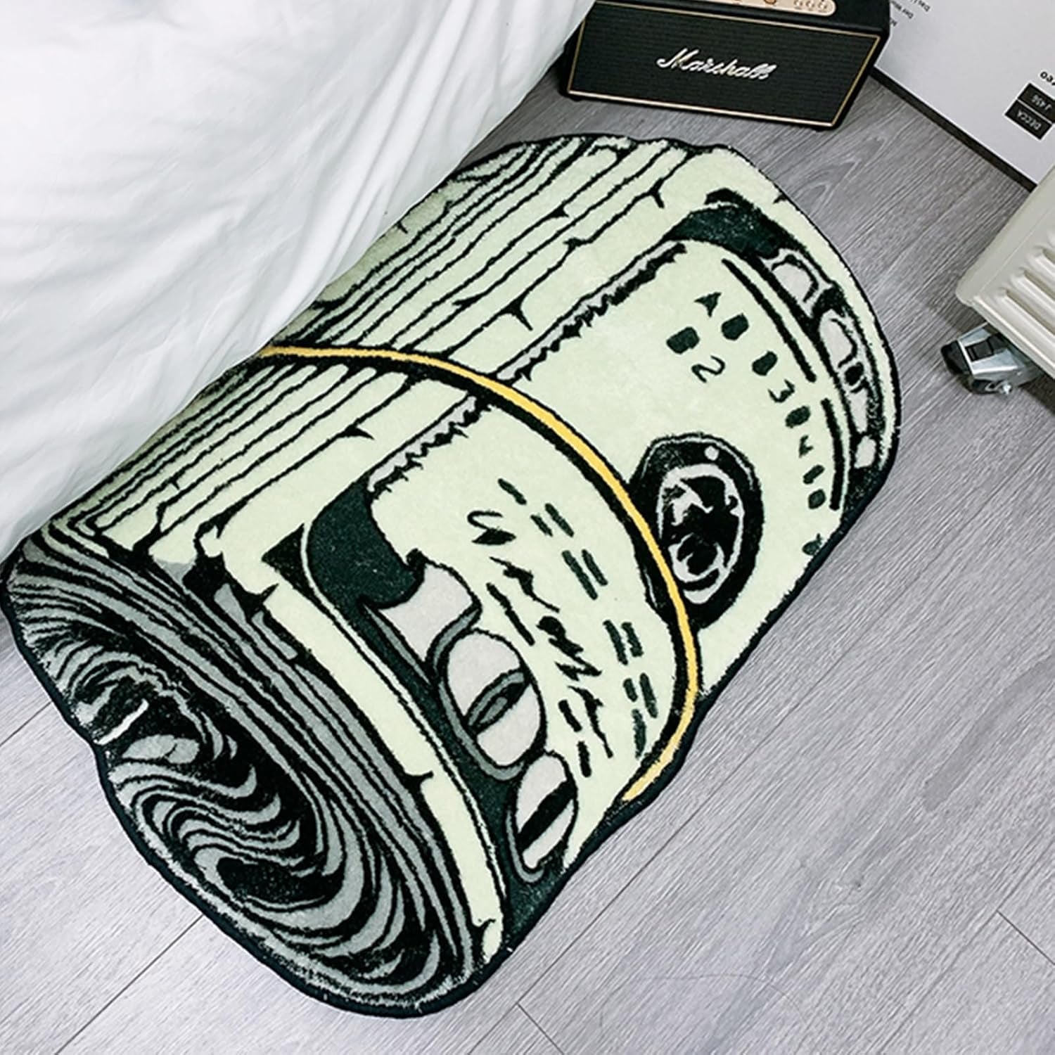 Money Rug, 100 Dollar Bill Rug, 20X32 Inch Money Creative Funky Rug, Fun Bath Mat, Suitable for Bathroom, Bedroom, Living Room, Front Door, Home Decor Door Mat