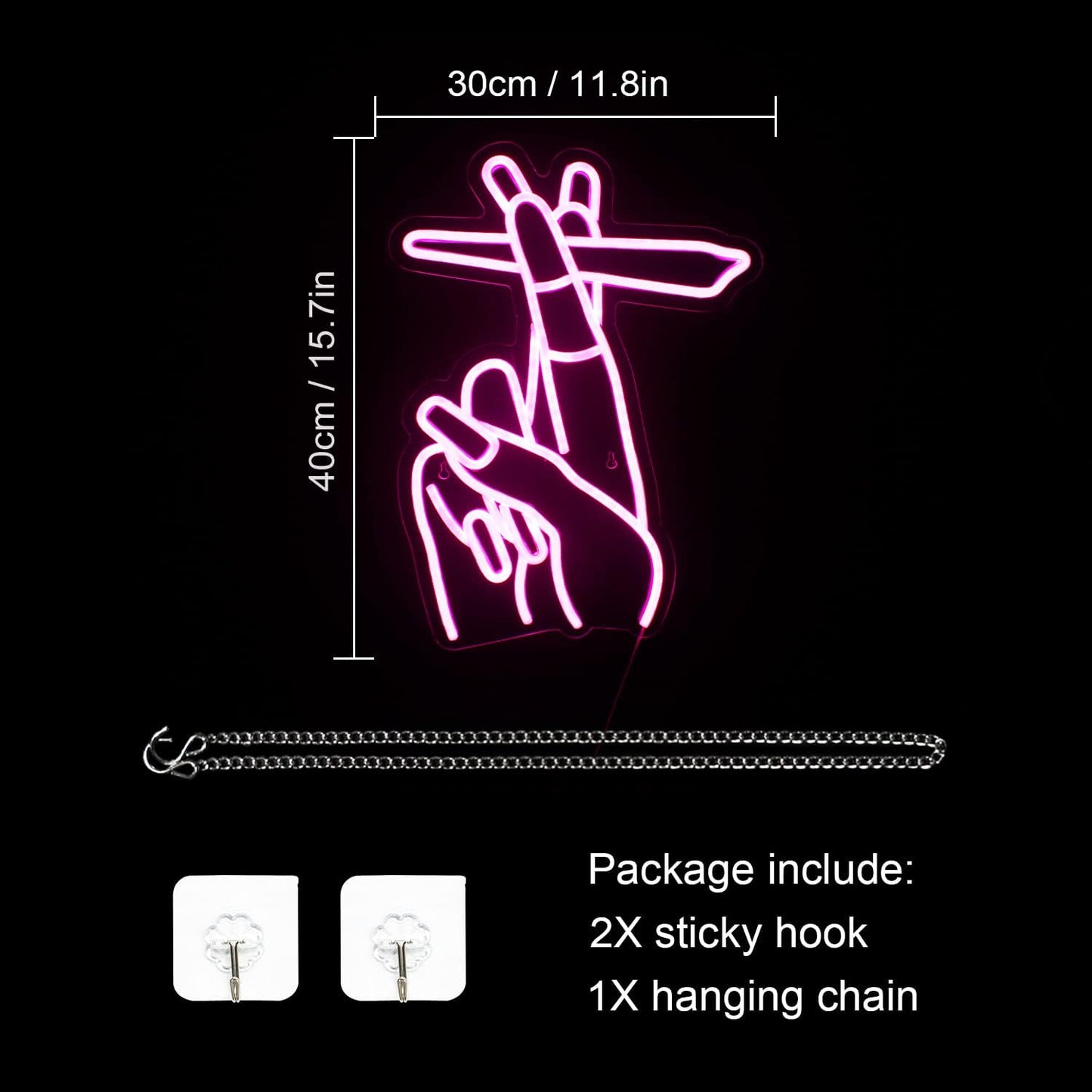 Hand Neon Signs Pink Led Neon Signs for Wall Decor, Gesture Neon Signs USB Hand Neon Light Signs Bar Light up Signs for Bedroom Living Room Office Restaurant Home Bar Party Game Room