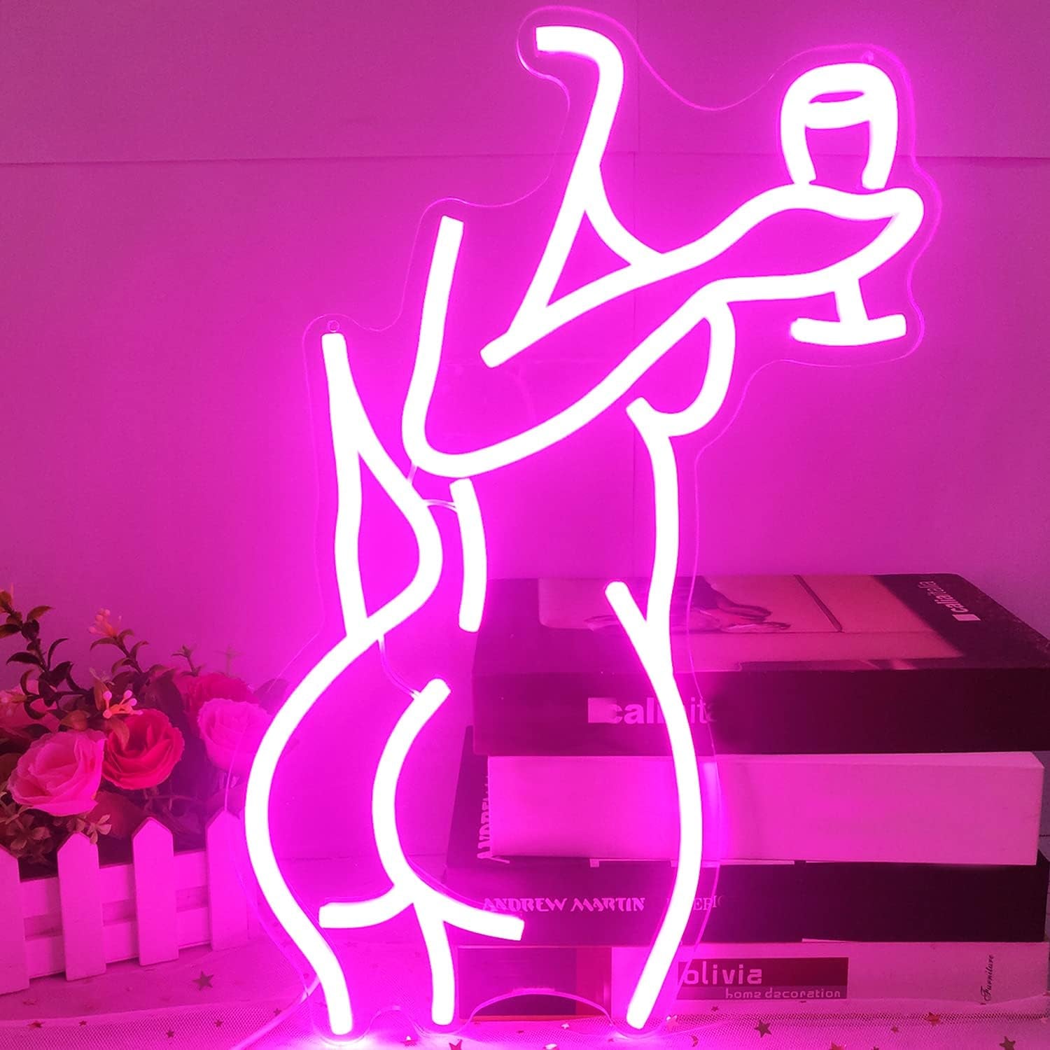 Lady Back Neon Sign Dimmable Led Lady Neon Sign Neon Woman Neon Light Sexy Lady Neon Signs for Bedroom Man Cave Bar Party Art Decor Gifts