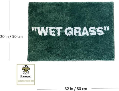 Wet Grass Rug - Tufted Hypebeast Rug - Handmade & Premium - 32 * 20In (80 * 50Cm) - Hypebeast Room Decor - off White Rug - Aesthetic Bape Rug -  Rug