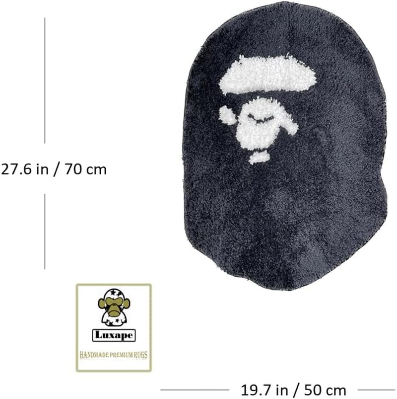 Bape Rug - Handmade & Premium- 28In W * 20In L (70 * 50Cm) - Hypebeast Rug - Hypebeast Rug Decor - Living Room, Bedroom, Children Room, Door Mat - a Bathing APE Rug (Blue Camo) (Gorilla)